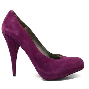 Steve Madden TRINITIE Suede 5" Stiletto Heels Size 7M Purple